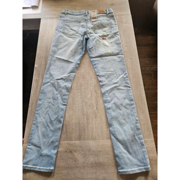 Levi's 711 Skinny Stretch Light Blue Denim Adjustable Waist Girl's Jeans 14 Reg - Picture 10 of 10